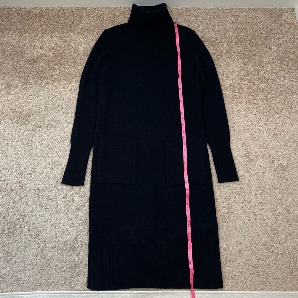 Athleta 2023 Alpine Size XS Turtleneck Long Sleeve Knit Sweater Dress in Black - Picture 14 of 16